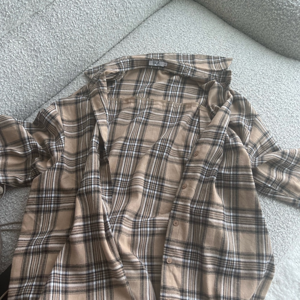 Sla the label plaid shirt